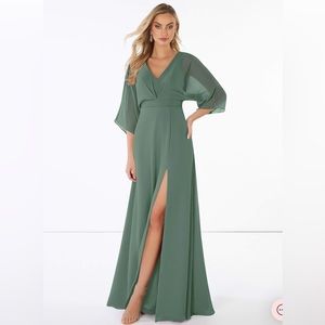 Brand new with tags! Azazie Rebecca bridesmaid dress 
Dress Color: Eucalyptus